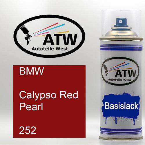 BMW, Calypso Red Pearl, 252: 400ml Sprühdose, von ATW Autoteile West.